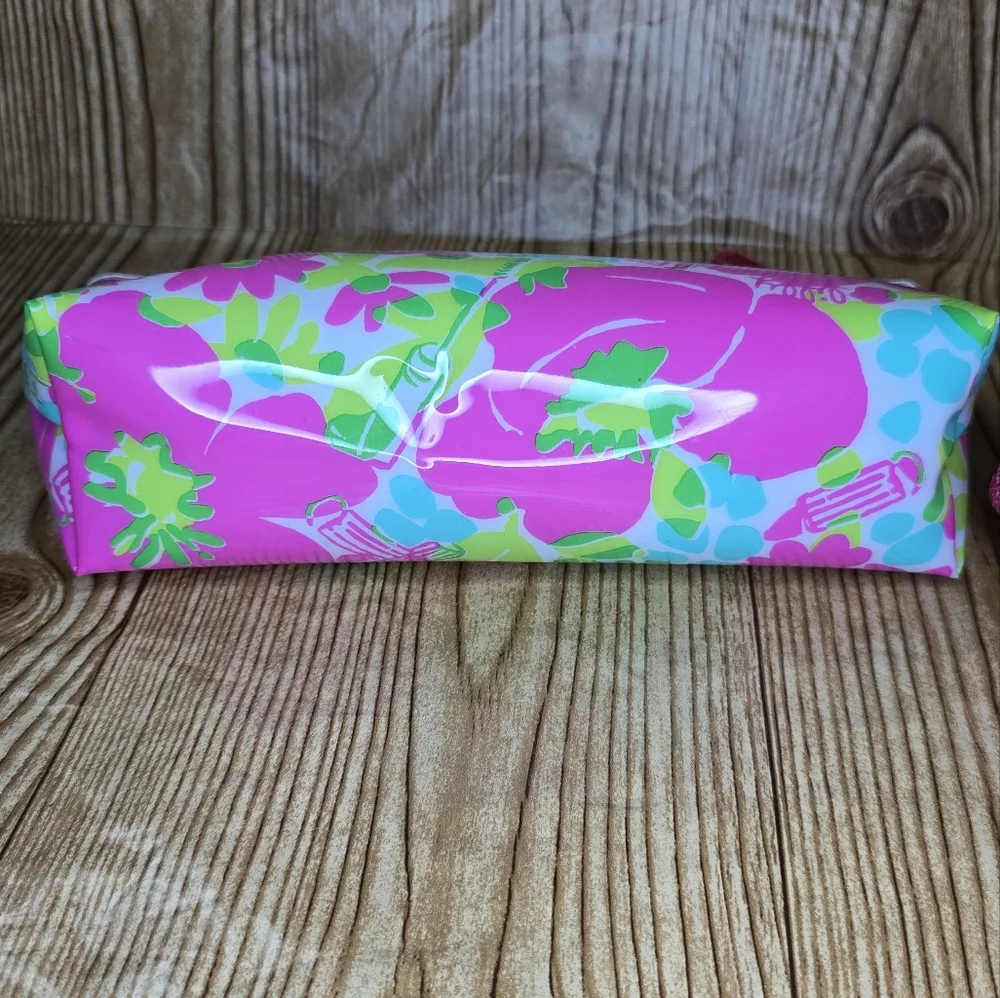 Lilly Pulitzer Estée Lauder Floral Cosmetic Make‎ Up Bags Lot Of 2